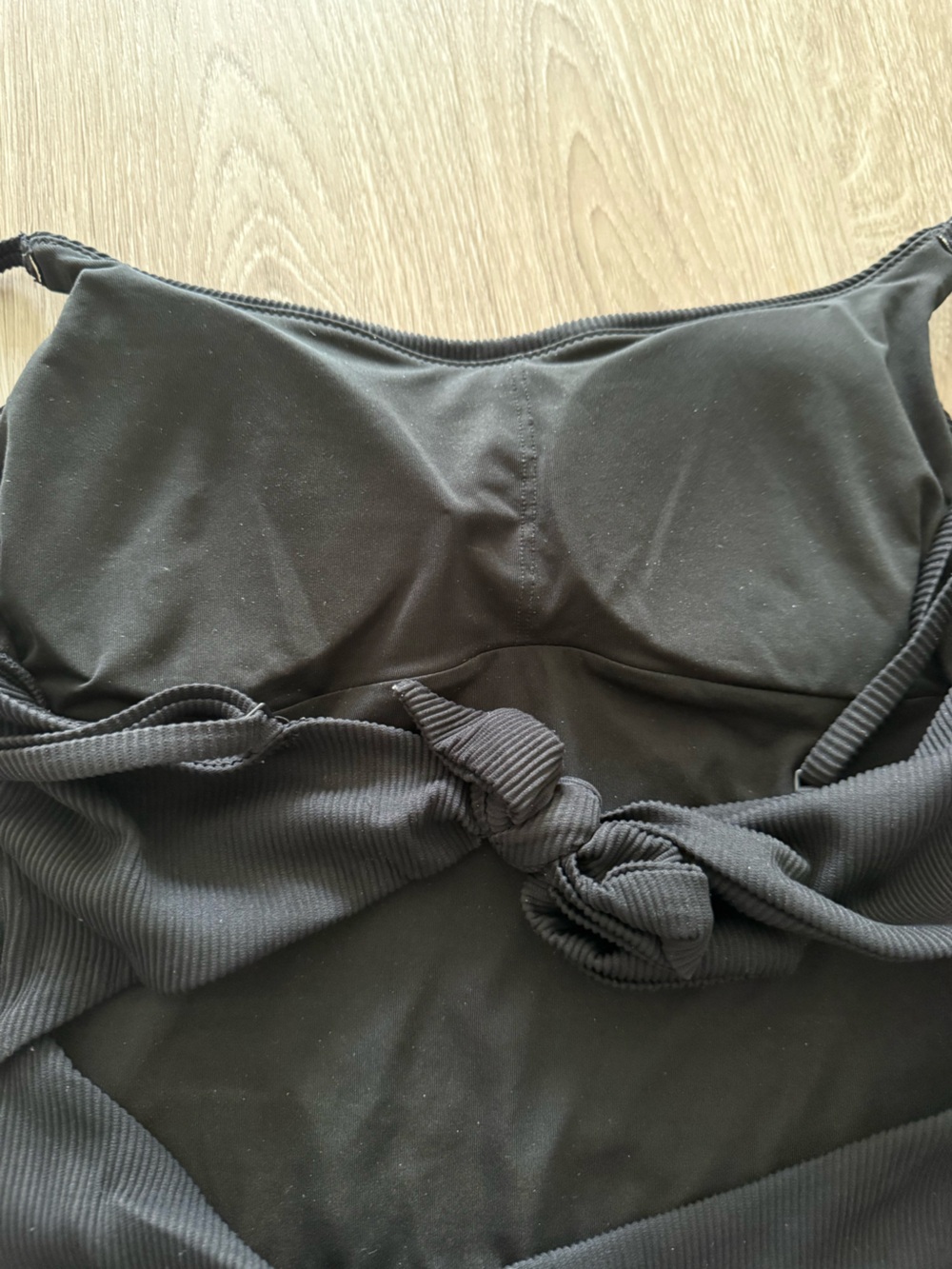 aerie Black Ribbed One-Piece Swimsuit - Picture 7 of 9